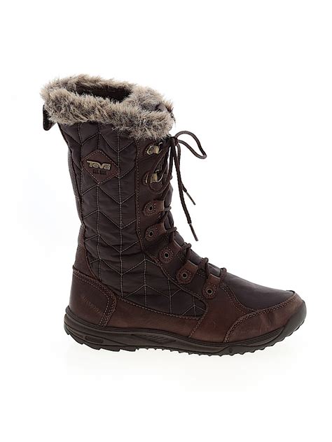 Teva Solid Brown Boots Size 7 1/2 - 68% off | thredUP