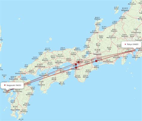 All Flight Routes From Tokyo To Nagasaki Hnd To Ngs Flight Routes