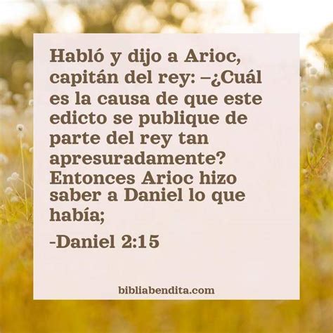 Explicación Daniel 215 Habló Y Dijo A Arioc Capitán Del Rey ¿cuál