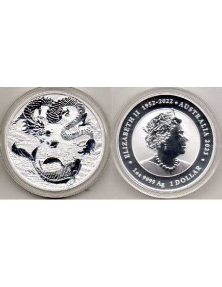 Australia Dragon Y Koi Onza Plata