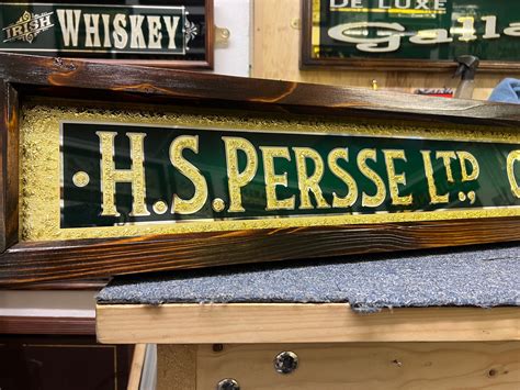 Persse Galway Whisky Glue Chipped Pub Bar Mancave Mirror Etsy