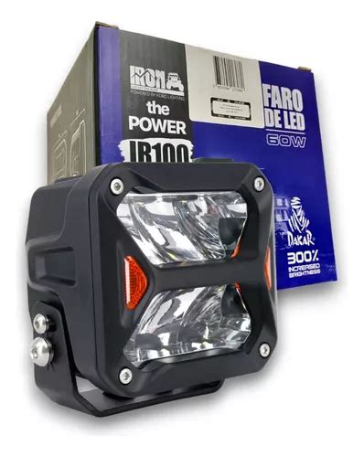 Faro Led Ir100 Dakar 4 Pulgadas 60w Chips Osram Blanco ambar Envío gratis