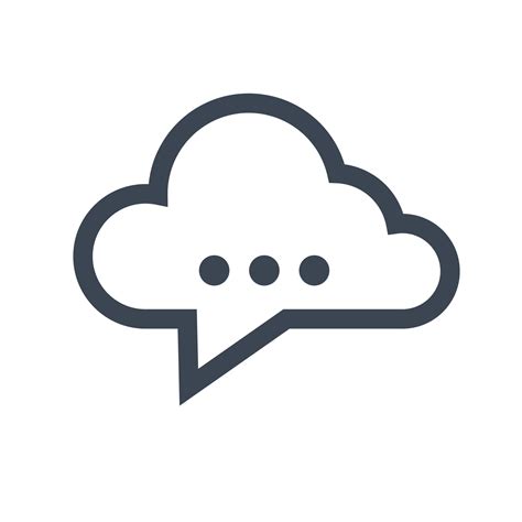 cloud talking icon  vector art  vecteezy