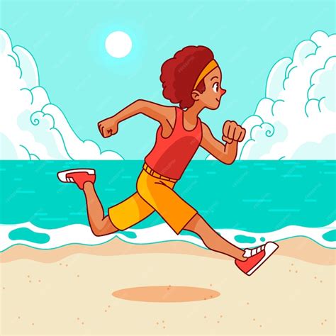 Free Vector | Hand drawn running cartoon illustration