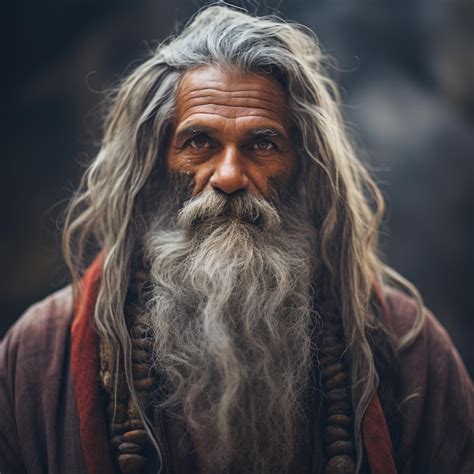 Premium AI Image An Old Man With Long White Hair And Beard Ai