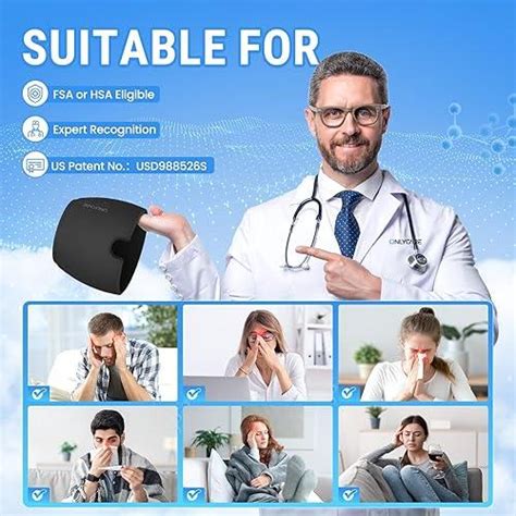 Onlycare Migraine Relief Cap Soothing Migraine Mask Upgraded Odorless Gel Ice Head Wrap Hot And