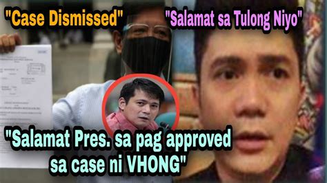 Breaking News Pres Bbm Pinirmahan Na Ang Case Dismisal Ni Vhong