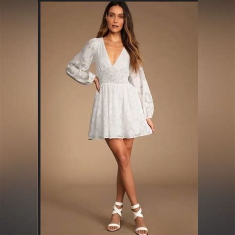 Lulus White Floral Mini Dress A Line Dress Lulu Dresses Floral Mini