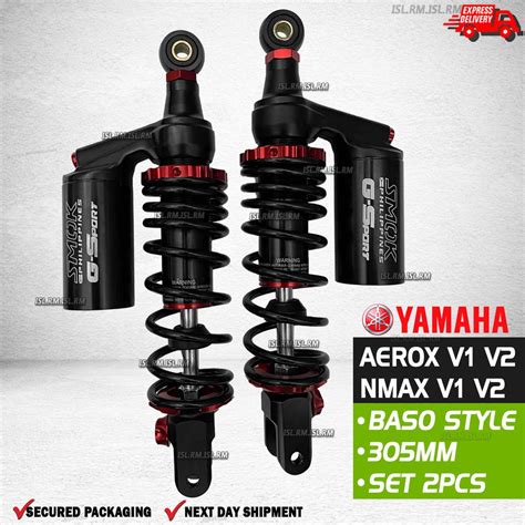 Yamaha Nmax Aerox V V Rear Shock Absorbers Baso Style Pcs Mm