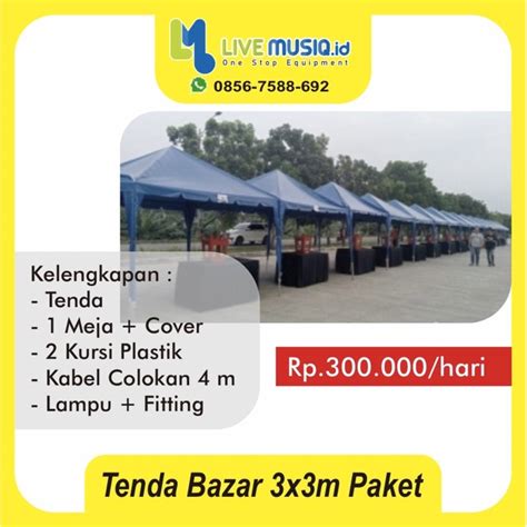 Jual Sewa Rental Tenda Bazar 3x3 Paket Jakarta Tenda Sarnafil Tenda