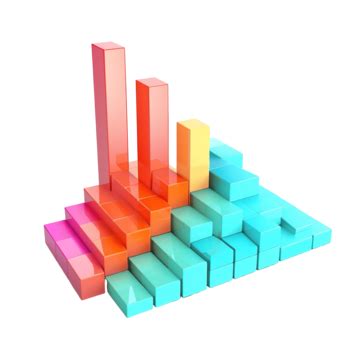 D Bar Chart Illustration Chart Graph Business Png Transparent Image