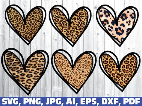 Leopard Heart Svg Name Frame Svg Cheetah Heart Svg Heart Svg Monogram