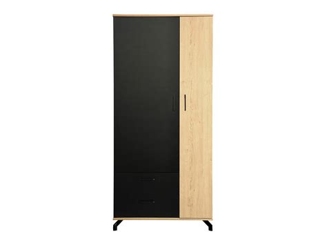 Armoire Omaha S100 Noir Chêne clair Meubles de salon Mobilier1 fr