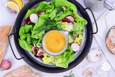 Vinaigrette Einfaches Essig L Salat Dressing Selbstgemacht Der