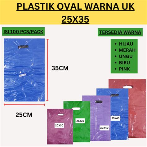 Jual HD Oval Polos Uk 25x35 100pcs Plastik Bungkus Baju Plastik