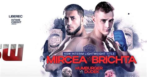 Ksw Mircea Vs Brichta Karta Walk Informacje O Transmisji Gali