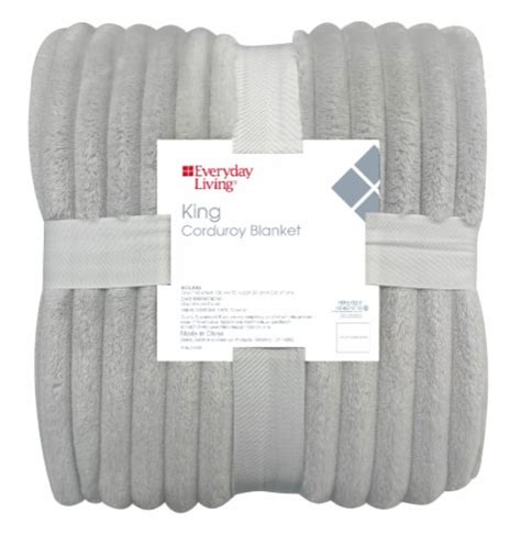 Everyday Living® Corduroy Blanket Grey King Kroger