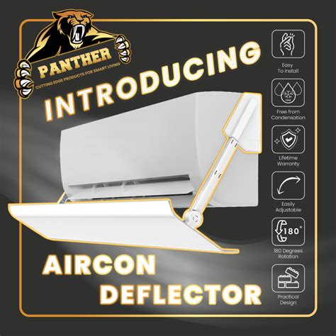 READY STOCK Panther Classic Aircon Deflector 100CM Panel Blocking