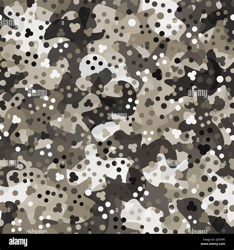 Military And Hunting Camouflage Beige And White Flecktarn Seamless