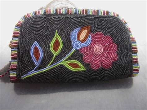 Womens Beaded Purse In A Traditional Ojibwe Pattern By