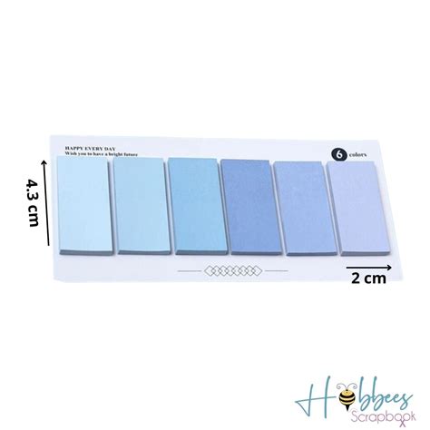 Notas Adhesivas Tipo Post It Reposicionables 6 Colores Azul Hobbees