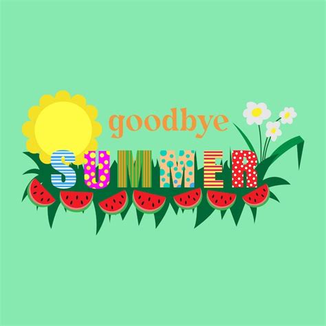 Premium Vector | Goodbye Summer