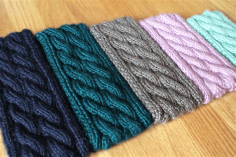 Cable Ear Warmer Headband Knitting Pattern Purlsandpixels