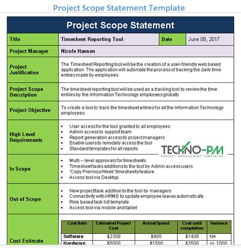 Project Scope Statement Template: Define Your Project Boundaries