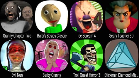 Granny Chapter Two Baldis Basics Classic Ice Scream 4 Scary Teacher