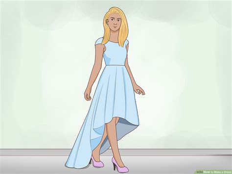 How To Draw A Woman In A Dress Step By Step