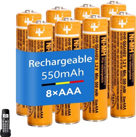 Pack Hhr Aaabu Ni Mh Aaa Rechargeable Y For Panasonic V Mah