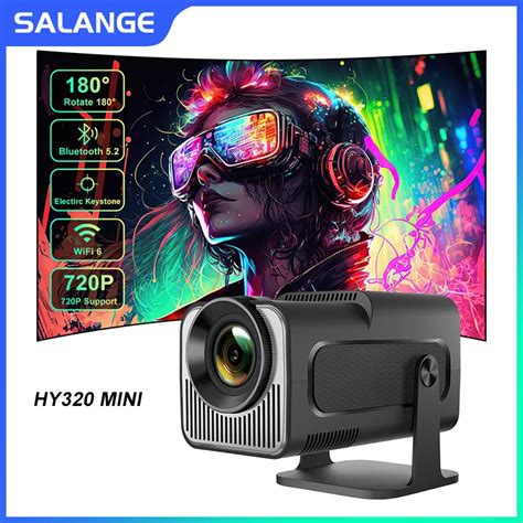 Salange Hy Mini Projector Portable K K Video Support Native P