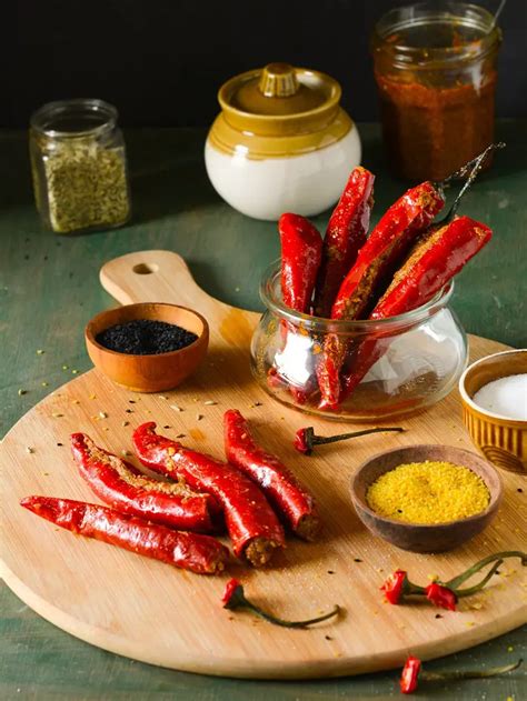 Stuffed Red Chili Pickle Recipe I How To Make Bharwa Laal Mirch Ka