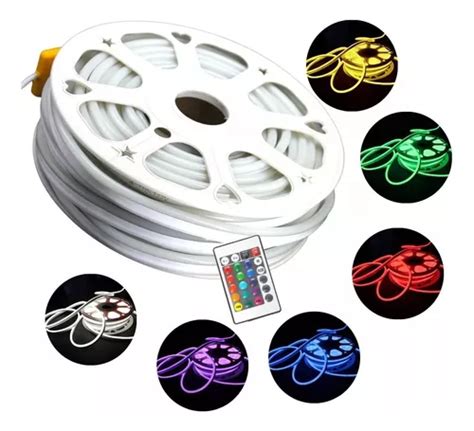 Manguera Neon Flex Multicolor Rgb M C Control Volts Env O Gratis