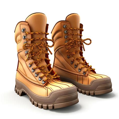 Premium AI Image | Pair of hiking boots isolated on white background