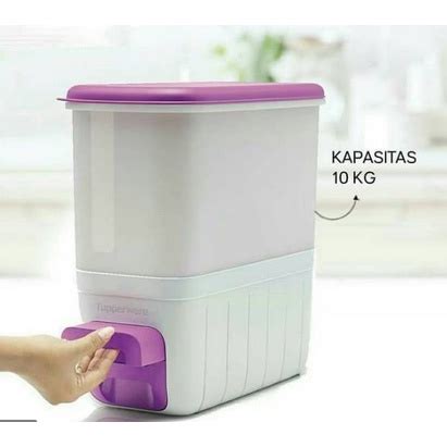 Jual Rice Dispenser Smart 10KG Tempat Beras Tupperware Wadah Simpan