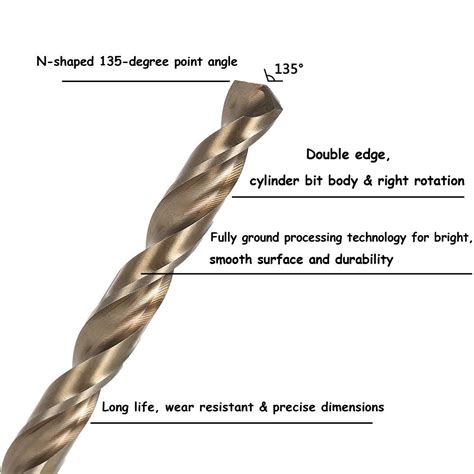 Metric M Cobalt Steel Hss Twist Drill Bits Straight Shank Spiral