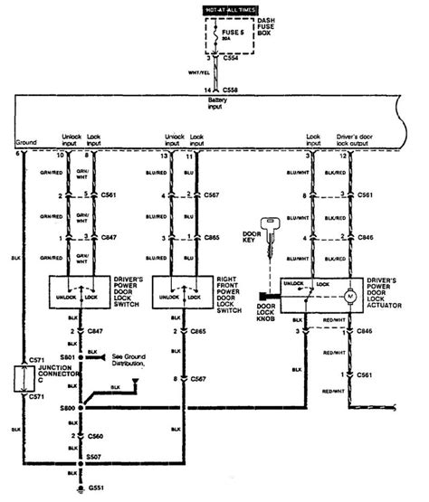 Acura Integra 1990 Wiring Diagrams Power Locks