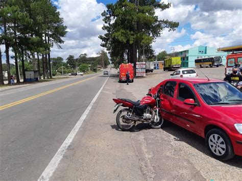 Colisão entre carro e moto deixa um ferido em Soledade Folha Popular