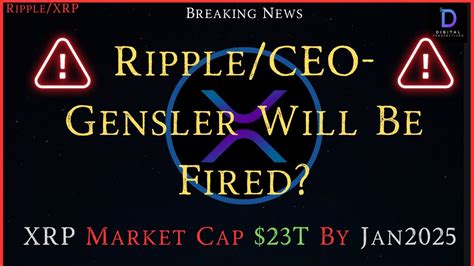 Ripple XRP Ripple CEO Gensler Will Be Fired The Fed Warn USD Crash