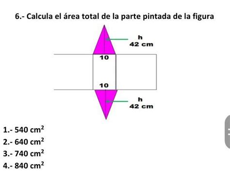 calcula el área total de la parte pintada de la figura Brainly lat