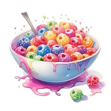 Delicious Rainbow Cereal, Rainbow, Cereal, Food PNG Transparent Clipart Image and PSD File for ...