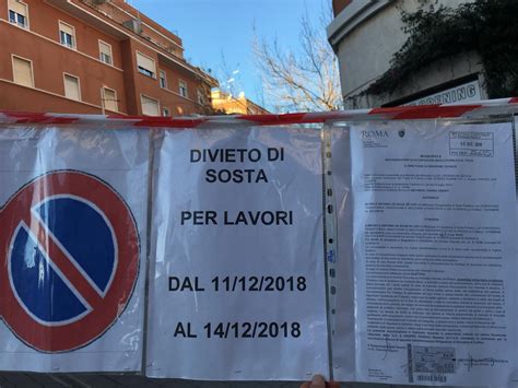 Via Di Priscilla Da Oggi Fino A Venerd Dicembre Divieto Di Sosta