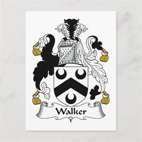 Walker Family Crest Postcard | Zazzle.com