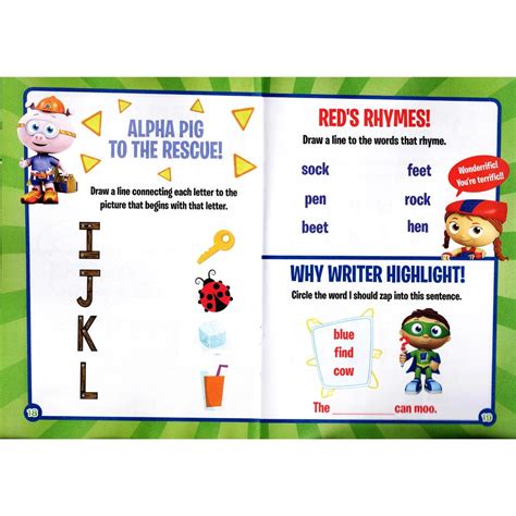 Pbs Super Why Super Duper Beginning Skills Grades Prek K Workbook