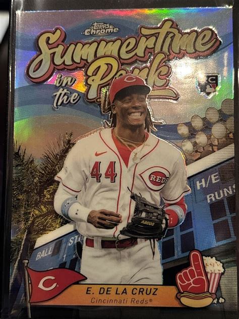 Topps Chrome Elly De La Cruz Summertime In The Park Rc Rookie