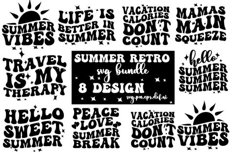 Summer Retro Svg Bundle Graphic By Ak Graphics · Creative Fabrica