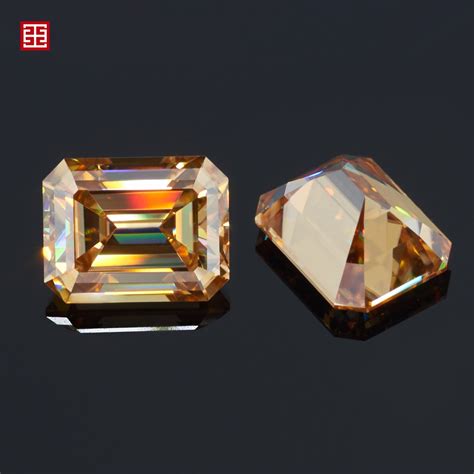 Gigajewe Gold Color Best Manual Emerald Cut Vvs With Etsy