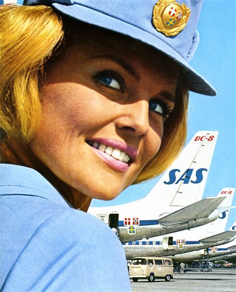 Sas Cabin Crew Sas Retro Photo