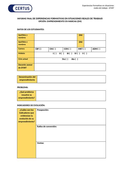 2 Informe Final Emprendimiento EN Marcha Reales De Trabajo EFSRT